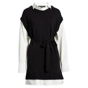 En Saison Bernadette Long Sleeve Layered Minidress - M